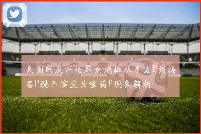 美国网友评论犀利泡椒从季后P到播客P现已演变为嗑药P现象解析